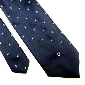 Pierre Cardin Silk Tie Blue Woven‎ Paisley Geometri
